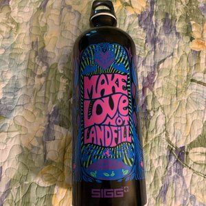 Sigg Water Bottle 1L - Make Love, Not Landfill :)